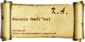 Kocsis Amábel névjegykártya